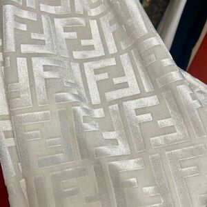 Fendi Velvet Logo Burnout Women's Pants